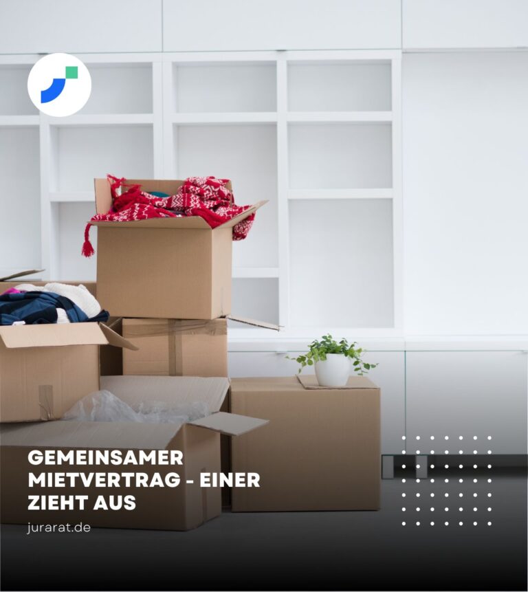 Gemeinsamer Mietvertrag einer zieht aus der Ratgeber!